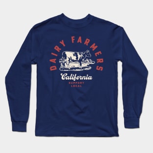 California Dairy Farmers Milk Cows Dairy Farms Long Sleeve T-Shirt